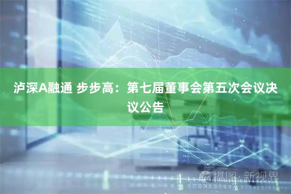 泸深A融通 步步高：第七届董事会第五次会议决议公告