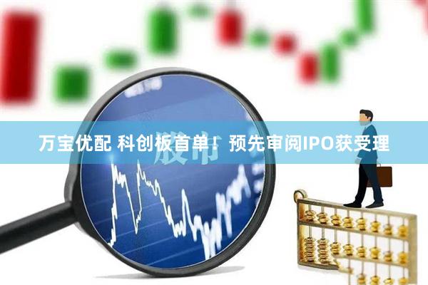万宝优配 科创板首单！预先审阅IPO获受理